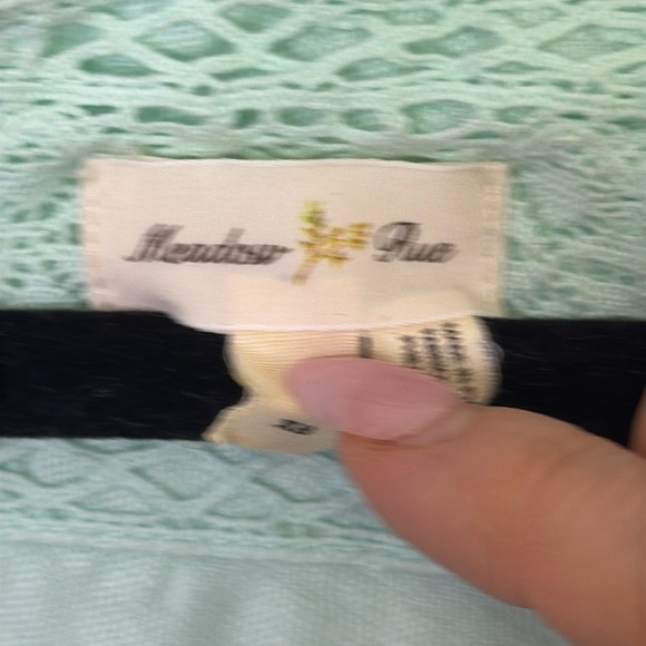 NWOT Meadow Rue from Anthropologie Asymmetrical Green Tunic with 3/4 Sleeves - Picture 2 of 8